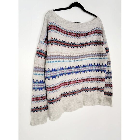 American Eagle Outfitters Aztec Boho Print Lagenlook Wool Blend Sweater Size 2XL - Picture 6 of 7